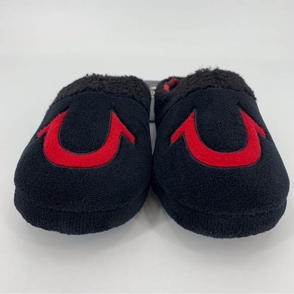 True Religion Mens' NWT Black and Red Slide Style Slippers, Small - Picture 3 of 8